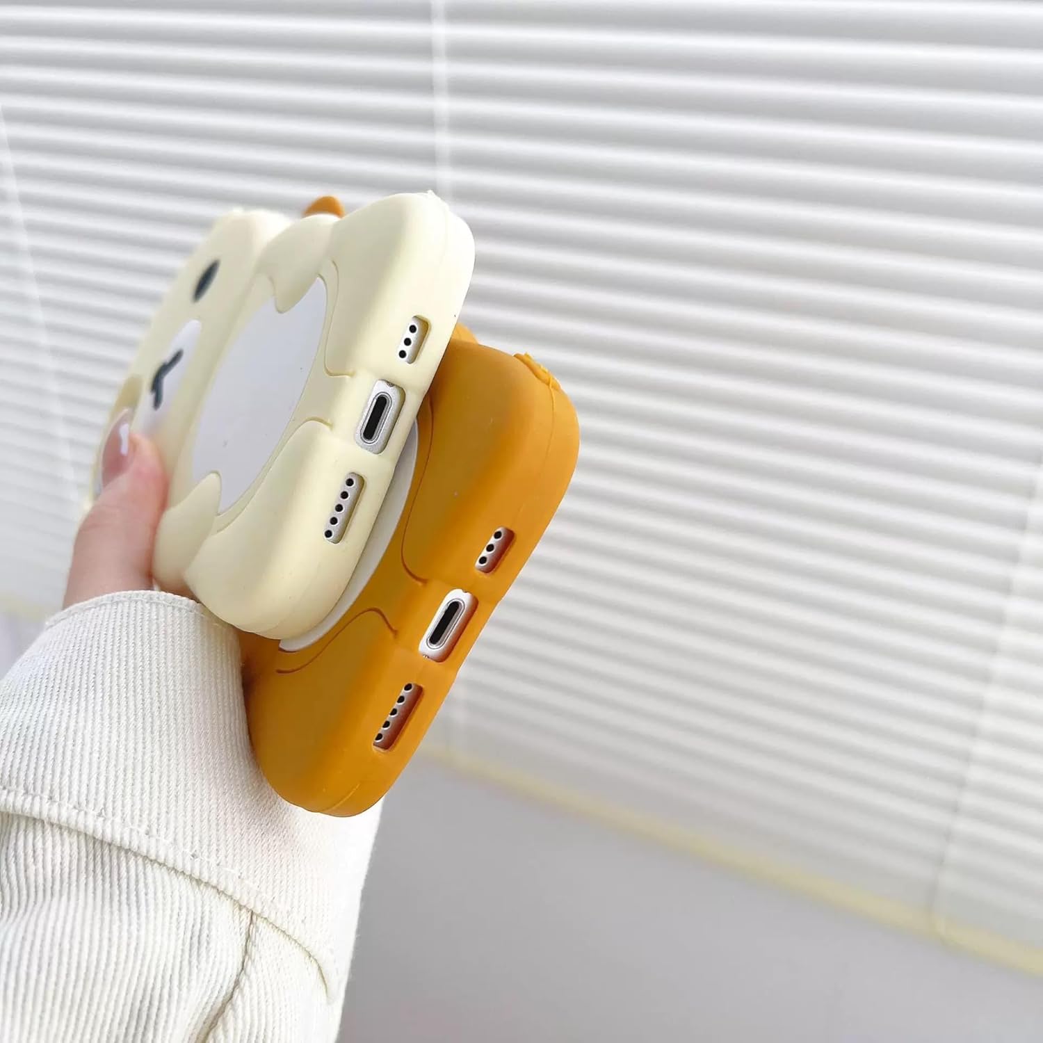 Ultra Thick Soft Silicone Case for Apple Teddy Bear Animal 3D Cartoon Japanese Cute Lovely Adorable Kawaii Kids Girls Women (Brown, for iPhone 15)